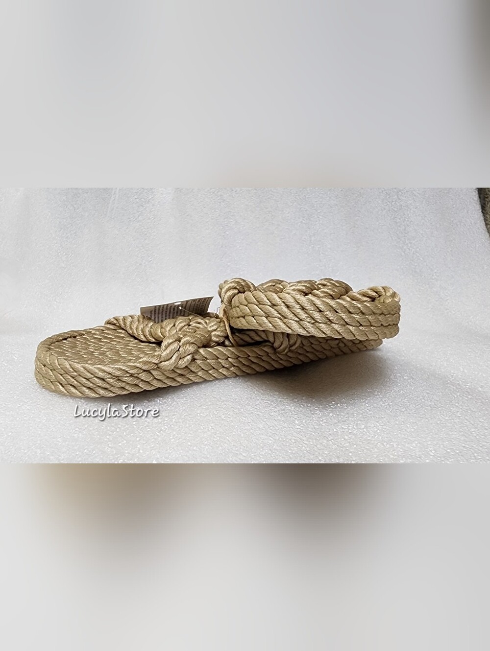 Nomadic State of Mind Sailor Knot Rope Sandals Camel Vegan Handmade Nicaragua 7. - Picture 11 of 17